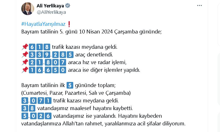 Bayram Tatilinde 3 Bin 71 Trafik Kazasin 38766 (1)