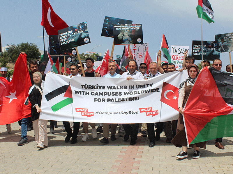 ALKÜ’de Filistin yürüyüşü