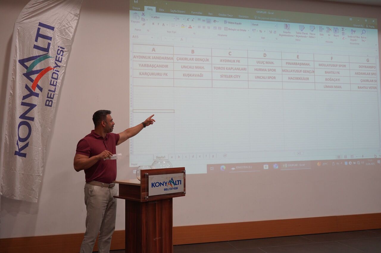 Konyaalti Beledi̇yesi̇ Futbol Turnuvasi’nda Kuralar Çeki̇ldi̇ (5)