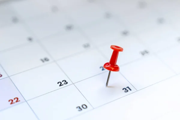 Depositphotos 661840790 Stock Photo Red Push Pin Calendar 31St