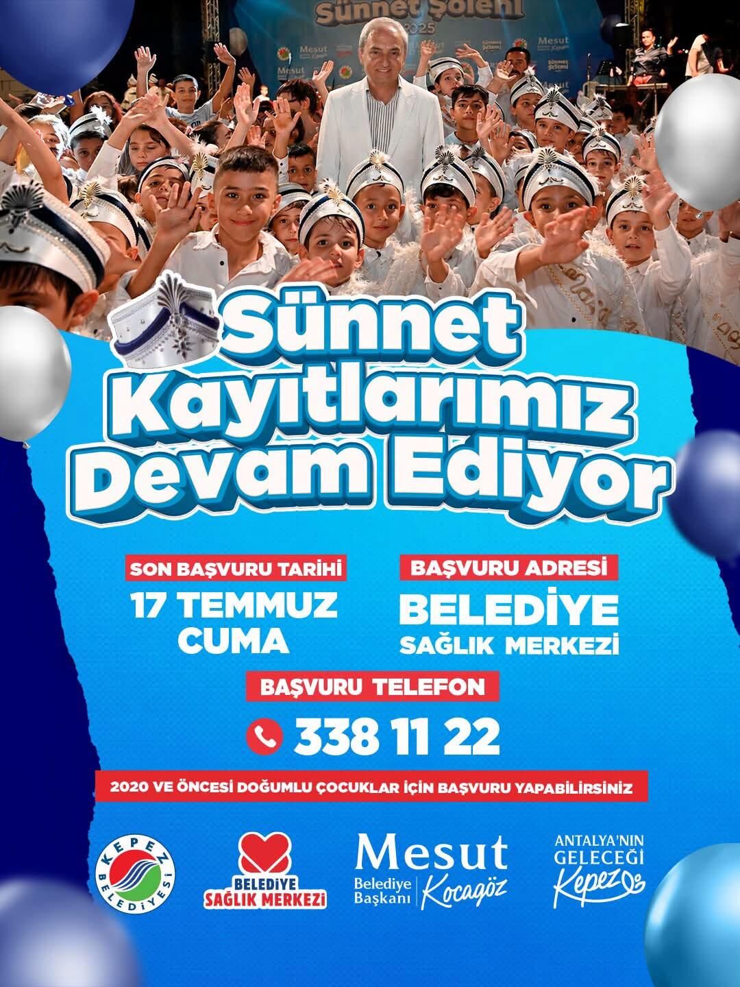 Kepezin Sunnet Kayitlarinda Son Basvuru 17 Temmuz 2