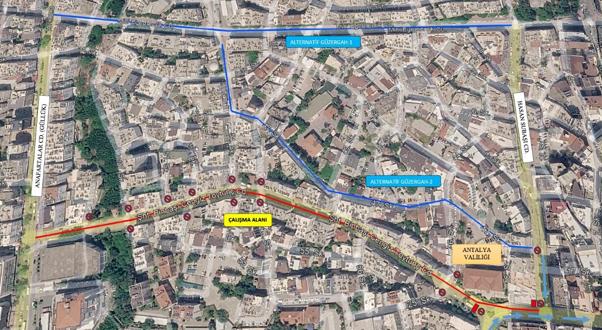 Antalya’da bu cadde trafiğe kapatılacak