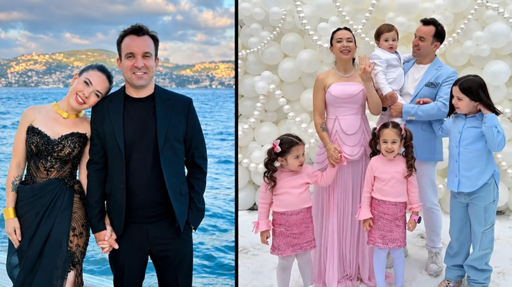 Gün Batımı Ve Balonlarla Aile Anıları