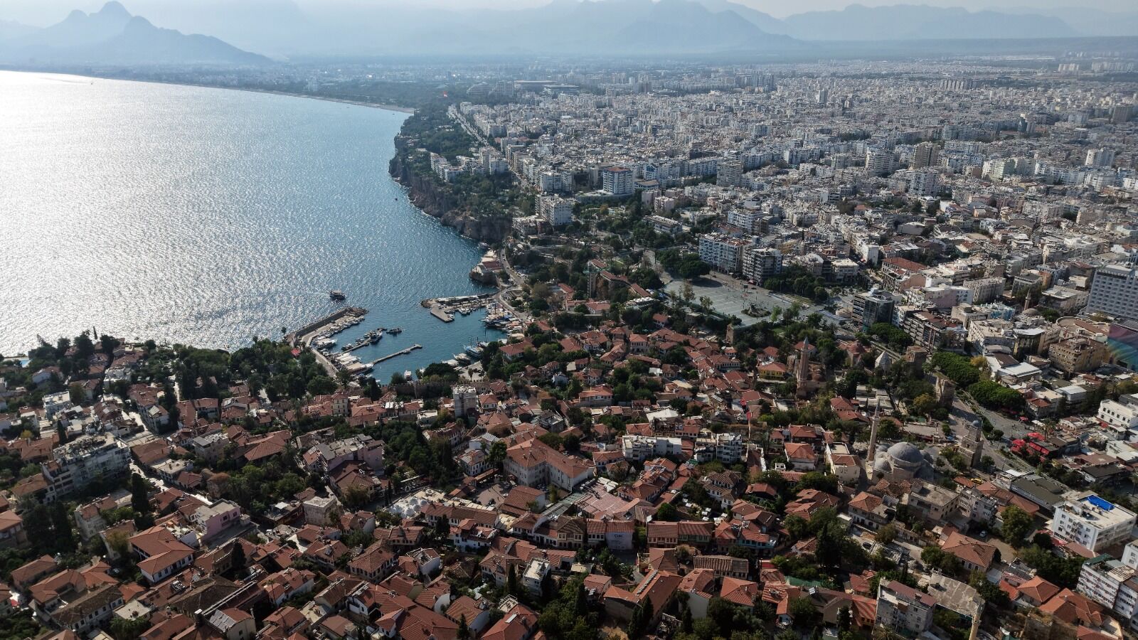 Kaleiçi havadan görüntülendi