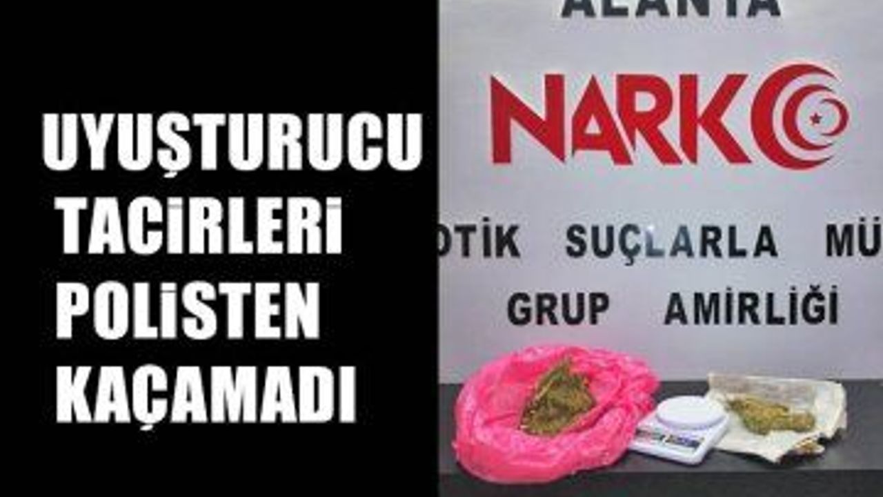 Uyuşturucu tacirleri polisten kaçamadı
