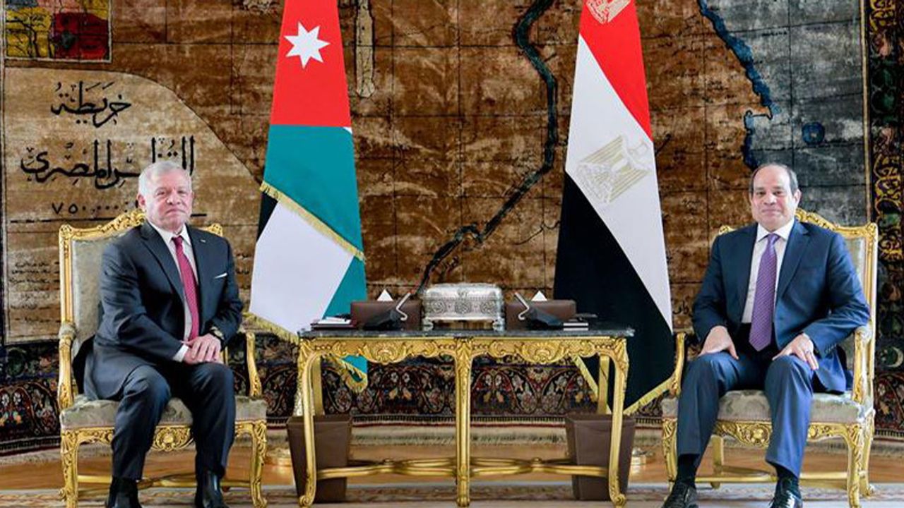 Mısır Cumhurbaşkanı ile Ürdün Kralı görüştü