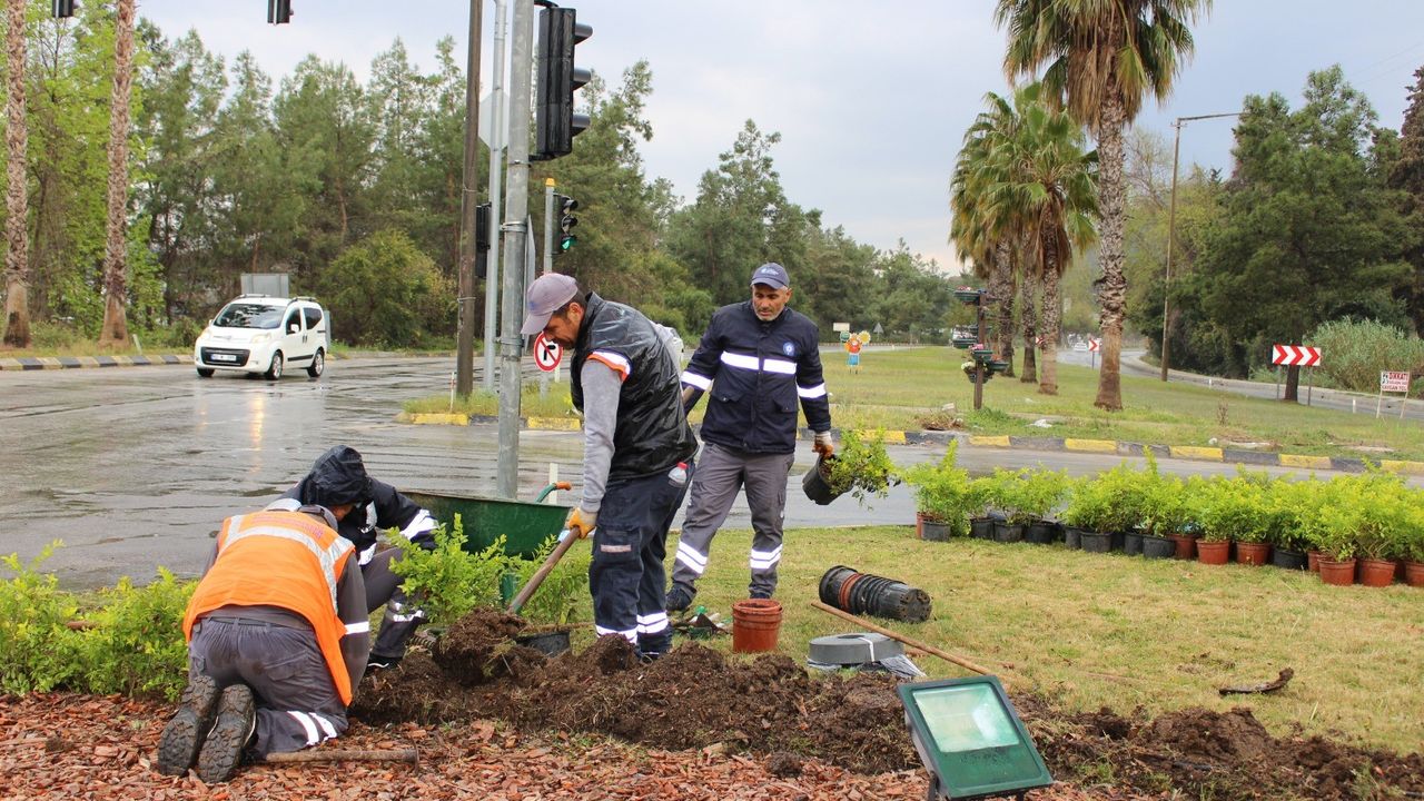 Büyükşehir'den Kemer'de peyzaj çalışması