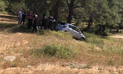 Manavgat'ta otomobil ormanlık alana uçtu