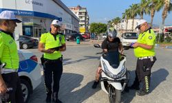 Antalya'da Emniyet'ten kask denetimi