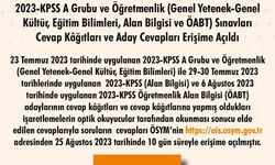 2023 KPSS cevap kağıtları ve aday cevapları erişime açıldı