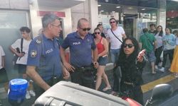 Kadın sürücü polislere karşı geldi