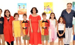 Küçük ressamlar ilk sergilerini açtı