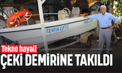 Tekne hayali, çeki demirine takıldı 