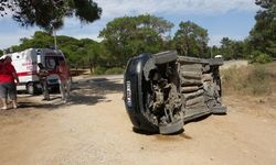 Manavgat'ta otomobil takla attı: 5 yaralı