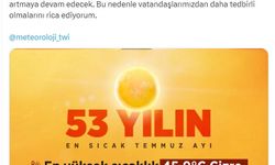 53 yılın en sıcak Temmuz'u