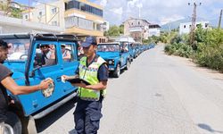 Alanya'da safari araçlarına denetim