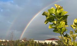 Antalya'da çifte gökkuşağı