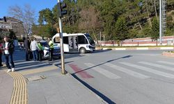 Manavgat'ta hafif ticari araç yayaya çarptı