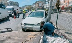 Direğe çarparak durabildi
