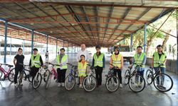 Kepezli kadınlar pedal çevirdi