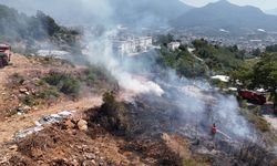 Alanya'da makilik alanda yangın