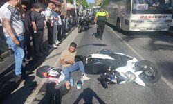 Manavgat'ta 2 motosiklet çarpıştı