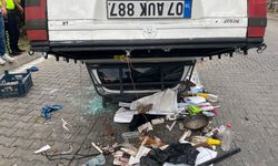 Kontrolden çıkan araç takla attı