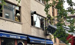 6 katlı binada yangın paniği