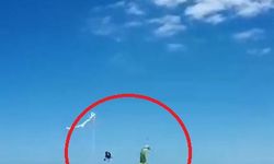 Paramotor denize düştü