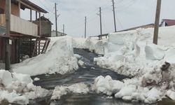 Yayla evleri, kar altında