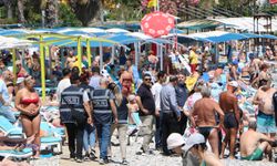 Kemer sahillerinde denetim
