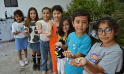 Çocuklar ipek böcekçiliği ile tanışıyor