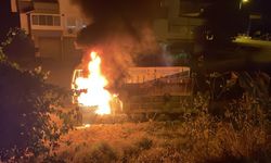 Gazipaşa'da kamyon alev alev yandı