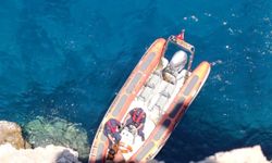 Kayalıklarda keçi kurtarma operasyonu