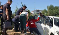 Sürücünün imdadına itfaiye yetişti