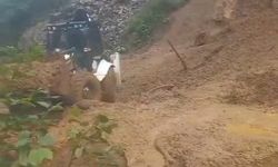 Rize'de heyelan
