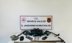 İzinsiz kazıya jandarma baskını