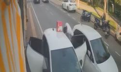 Market çalışanına otomobil çarptı