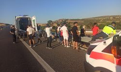 Yolcu otobüsü devrildi