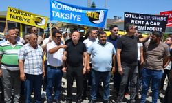 Taksiciler kontak kapattı