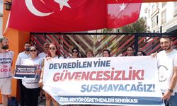 Öğretmenlerden koleje protesto