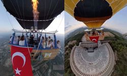 Gökyüzü Türk bayraklarıyla kırmızı beyaza boyandı