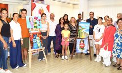 Küçük sanatçıların sergi heyecanı