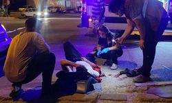 Motosikletli kurye kazada yaralandı