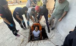 Bacağı kırılan işçiyi itfaiye kurtardı