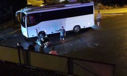 Elektrikli bisiklet otobüsle çarpıştı