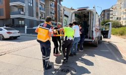 Motosikletten düşen sürücü yaralandı