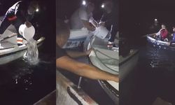 Amatör balıkçıların teknesi alabora oldu