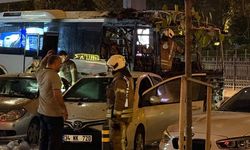 Tur otobüsü alev alev yandı
