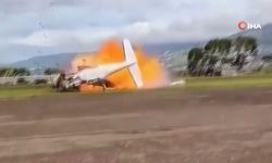 Havalandıktan saniyeler sonra düştü